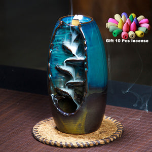 Gift Waterfall Incense Burner Ceramic Incense Holder