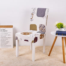 Load image into Gallery viewer, Chair Cover Stretch Elastic Dining Seatl Anti-dirty Removable