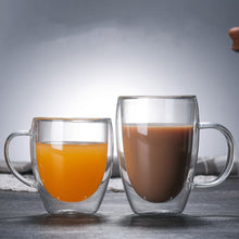 Load image into Gallery viewer, Heat Resistant Double Wall Glass Coffee/Tea Cups And Mugs