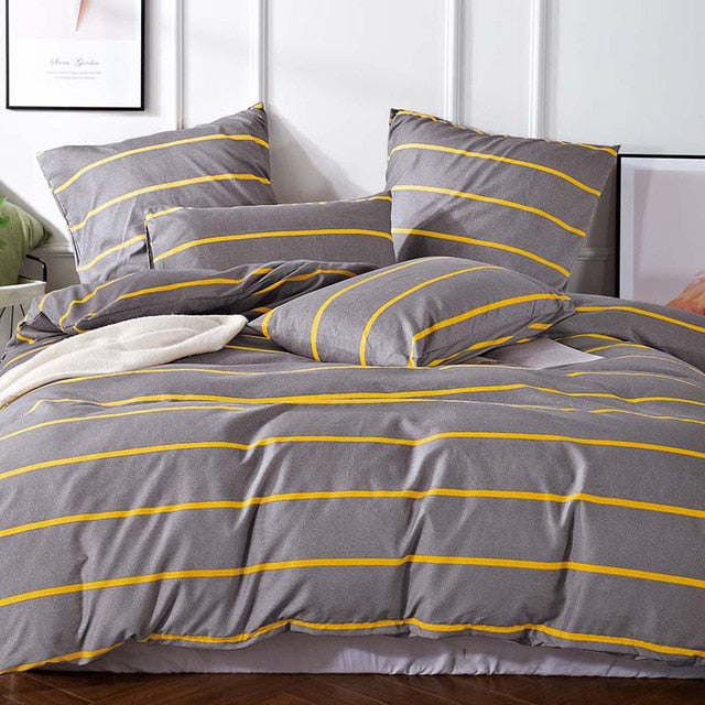 Housse de couette polystere cotton modern yellow bedroom