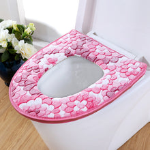 Load image into Gallery viewer, Warm Soft Toilet Cover Seat Lid Top Cover Pad Bathroom Warmer Toilet Seat Bowl Soft Zipper