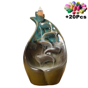 Gift Waterfall Incense Burner Ceramic Incense Holder