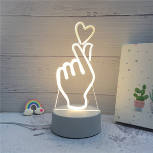 3D LED Lamp Creative Night Lights Novelty For Home