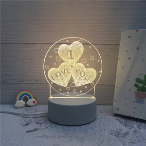 3D LED Lamp Creative Night Lights Novelty For Home