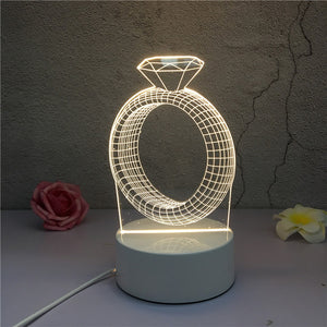 3D LED Lamp Creative Night Lights Novelty For Home