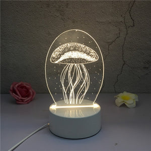 3D LED Lamp Creative Night Lights Novelty For Home