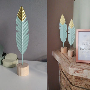 Modern Feather Wooden Decoration Table Fashion Flamingo Christmas Home Decoration Accessories