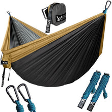 Load image into Gallery viewer, Camping Hamac with Tree Straps Portable Parachute Nylon for Backpacking Travel