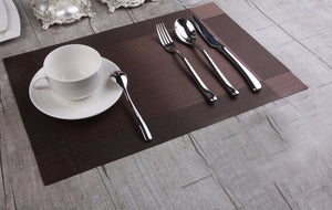 Placemats Washable PVC Table Cloth Pad Mat Stain-Resistant Dining