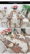 Load image into Gallery viewer, Crochet Lace Table Runner with Tassel Cotton Tablecloth Nordic