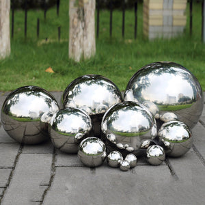 High Gloss Glitter  Steel Ball Sphere Mirror Hollow Ball Home Garden Decoration