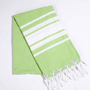 Serviette de bain de sport turque en coton rayé avec glands