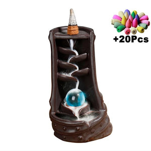 Gift Waterfall Incense Burner Ceramic Incense Holder