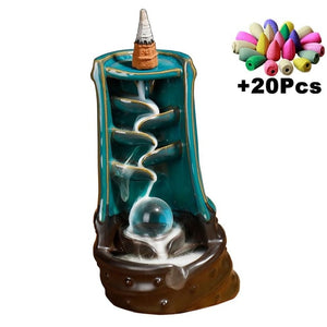 Gift Waterfall Incense Burner Ceramic Incense Holder