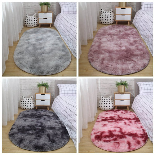 Tapis oval bedside carpet bedroom