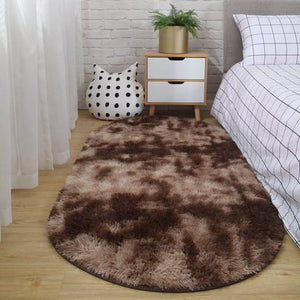 Tapis oval bedside carpet bedroom