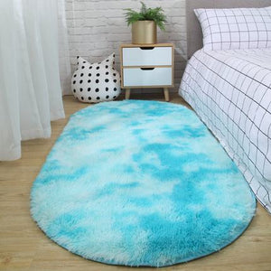 Tapis oval bedside carpet bedroom