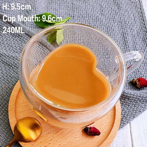 Heat Resistant Double Wall Glass Coffee/Tea Cups And Mugs