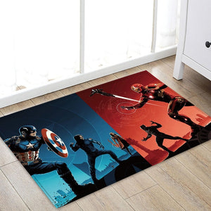 1pcs 40x60cm Marvel The Avengers Plush Carpet Iron Man Captain America Batman Rug Cotton