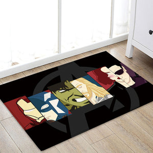 1pcs 40x60cm Marvel The Avengers Plush Carpet Iron Man Captain America Batman Rug Cotton