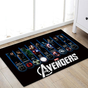 1pcs 40x60cm Marvel The Avengers Plush Carpet Iron Man Captain America Batman Rug Cotton