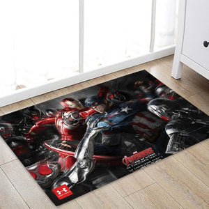 1pcs 40x60cm Marvel The Avengers Plush Carpet Iron Man Captain America Batman Rug Cotton