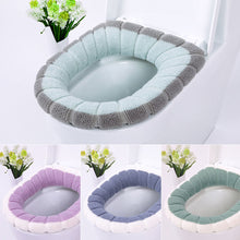 Load image into Gallery viewer, Universal Warm Soft Washable Toilet Seat Cover Mat Set for Home Decor