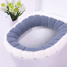 Load image into Gallery viewer, Universal Warm Soft Washable Toilet Seat Cover Mat Set for Home Decor