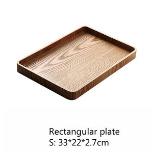 Plateau de service rond en bois