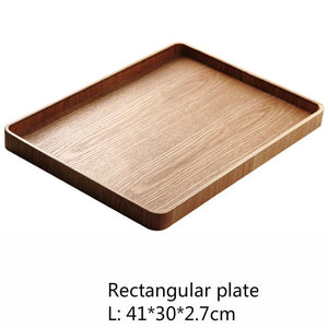 Plateau de service rond en bois