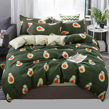 Load image into Gallery viewer, King Queen 5 size bedding set duvet cover pillowcase avocado