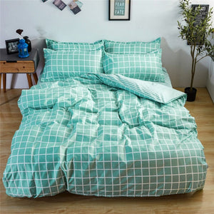 King Queen 5 size bedding set duvet cover pillowcase avocado