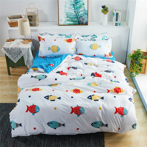 King Queen 5 size bedding set duvet cover pillowcase avocado