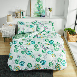 King Queen 5 size bedding set duvet cover pillowcase avocado