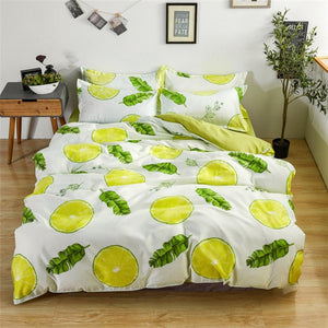 King Queen 5 size bedding set duvet cover pillowcase avocado