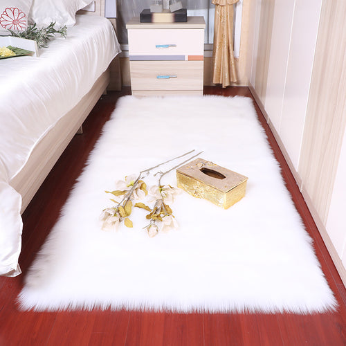 Rectangle Soft Sheepskin Fur Area Rugs nordic