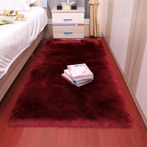 Rectangle Soft Sheepskin Fur Area Rugs nordic