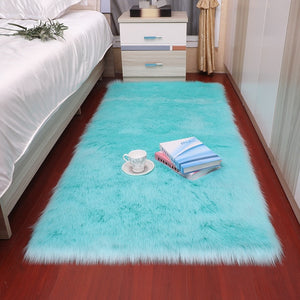 Rectangle Soft Sheepskin Fur Area Rugs nordic