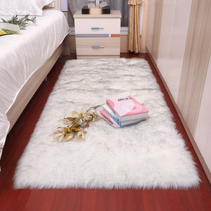 Rectangle Soft Sheepskin Fur Area Rugs nordic