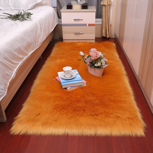 Rectangle Soft Sheepskin Fur Area Rugs nordic