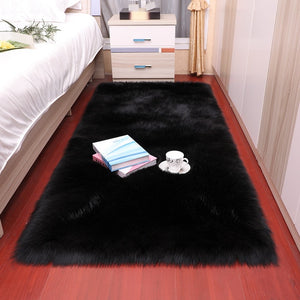 Rectangle Soft Sheepskin Fur Area Rugs nordic