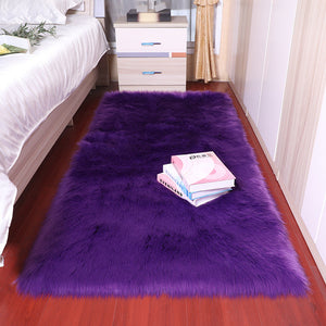 Rectangle Soft Sheepskin Fur Area Rugs nordic