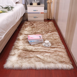 Rectangle Soft Sheepskin Fur Area Rugs nordic