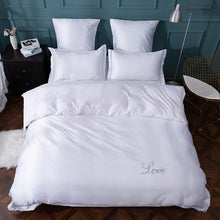 Load image into Gallery viewer, luxury bedding set pure satin silk Pure color European style cover pillowcase 4-6pcs