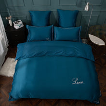 Load image into Gallery viewer, luxury bedding set pure satin silk Pure color European style cover pillowcase 4-6pcs