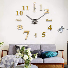 Load image into Gallery viewer, Wall Clock Mirror Wall Stickers Removable  Home Decor Living Room