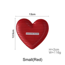 Load image into Gallery viewer, Lot Assiette heart shaped ceramic plate