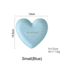 Load image into Gallery viewer, Lot Assiette heart shaped ceramic plate