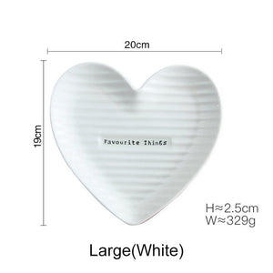 Lot Assiette heart shaped ceramic plate