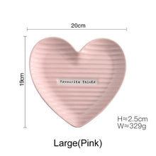 Load image into Gallery viewer, Lot Assiette heart shaped ceramic plate